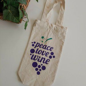 Wine Canvas Tote Bag, Canvas Tote Bag, Wine Gift